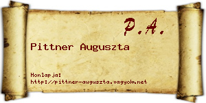Pittner Auguszta névjegykártya
